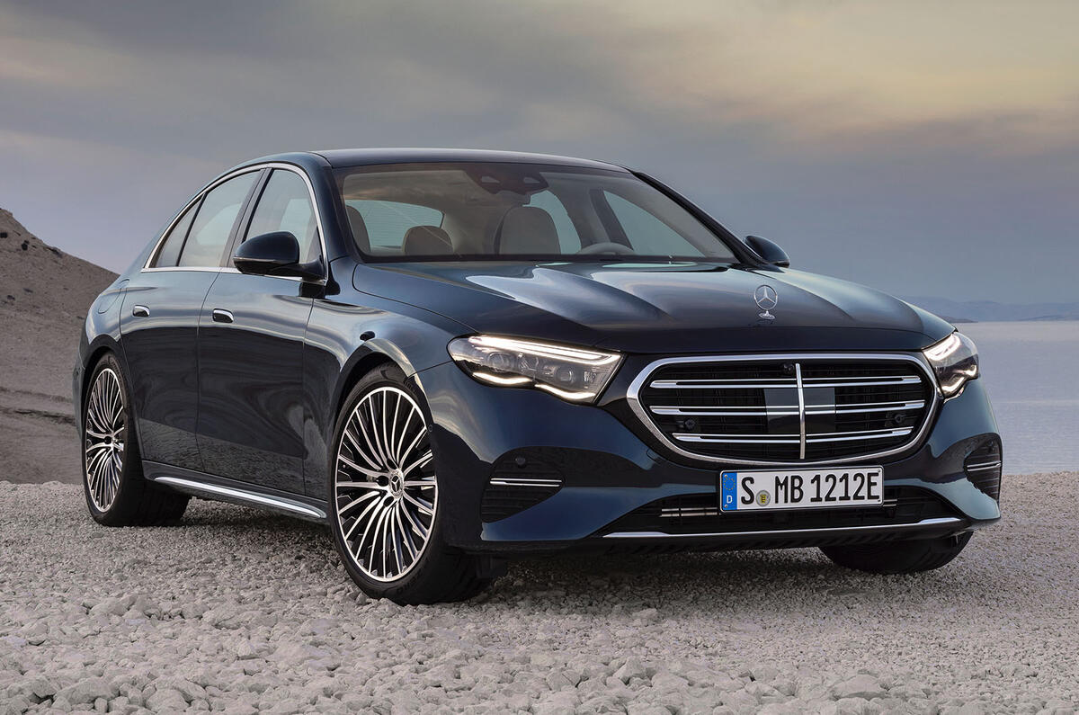 Mercedes Benz E Class front three quarter static Mercedes Benz E Class front three quarter static