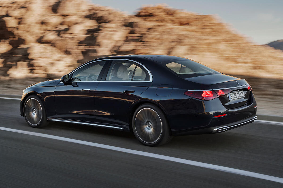 Mercedes Benz E Class rear left three quarter Mercedes Benz E Class rear left three quarter