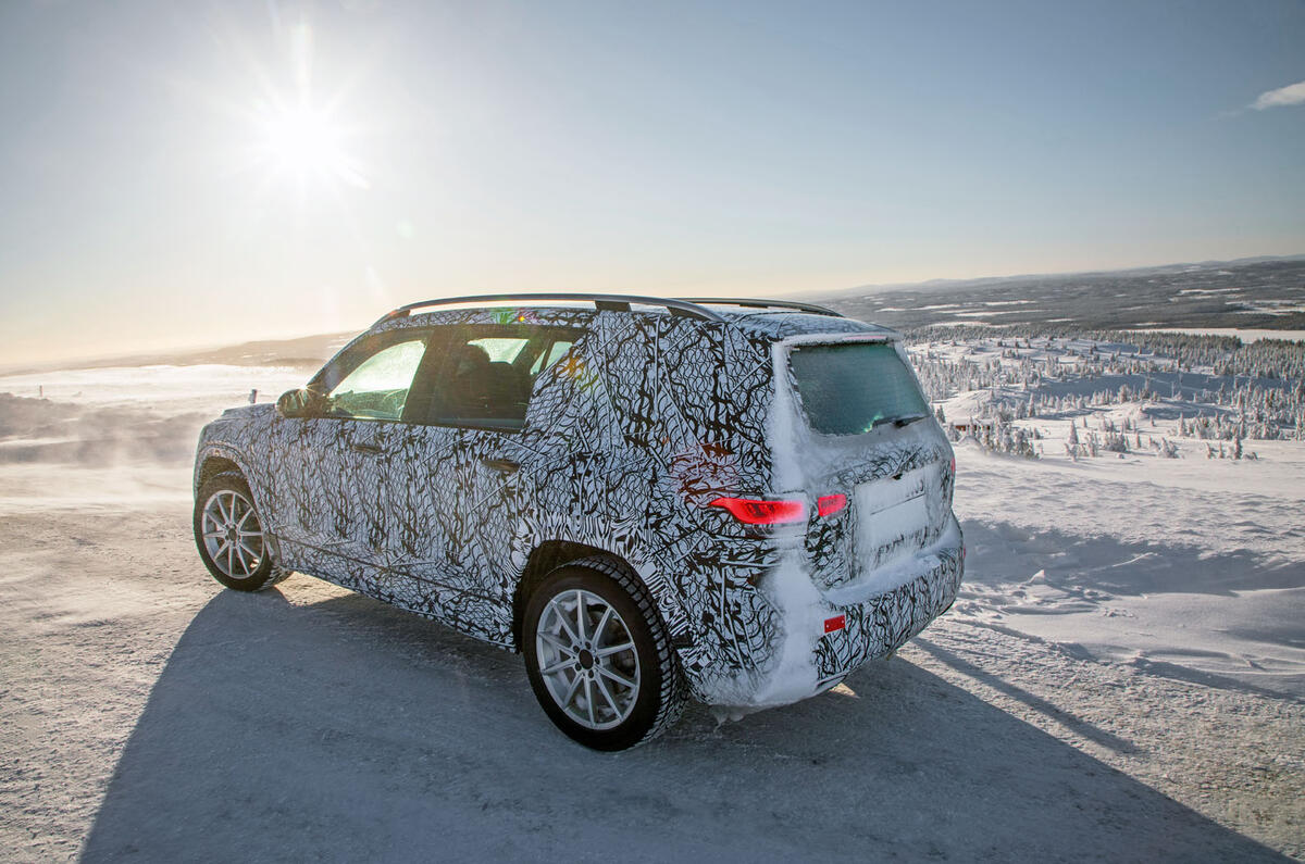 Mercedes-Benz GLB prototype ride 2019 - ice lake rear