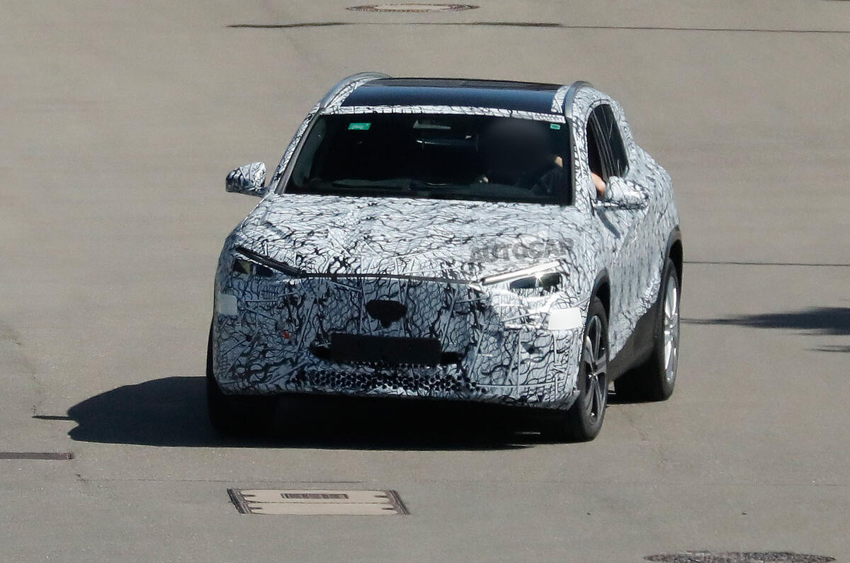 Mercedes benz new GLA EV testing front 3 4 Mercedes benz new GLA EV testing front 3 4