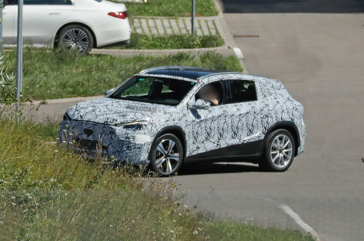 Mercedes benz new GLA EV testing side Mercedes benz new GLA EV testing side