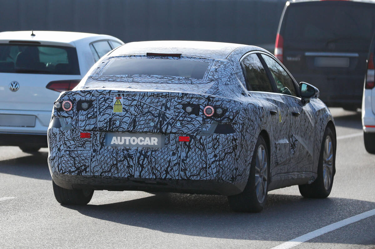 Mercedes C Class EV camo rear