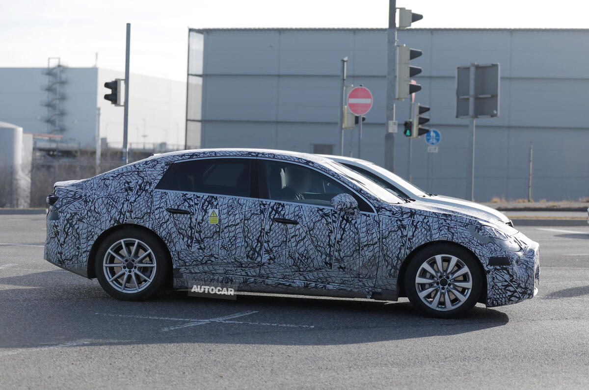 Mercedes C Class EV camo side