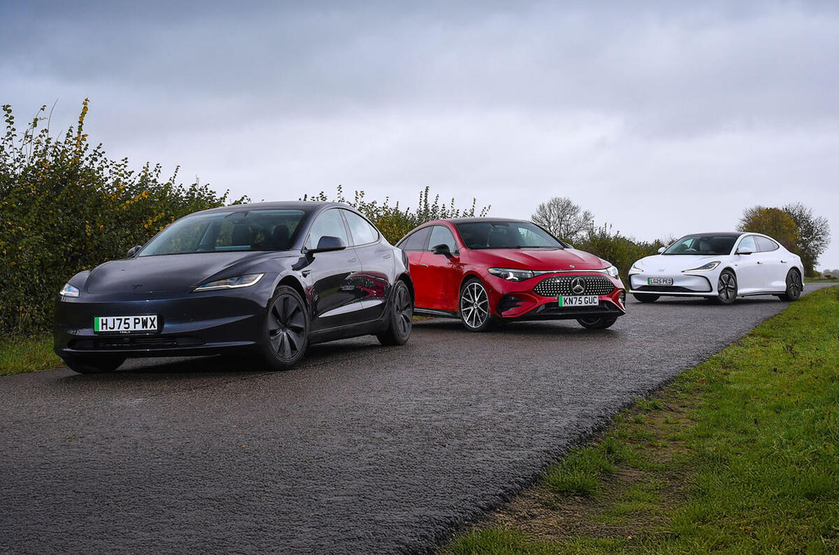 Mercedes CLA vs MG IM5 vs Tesla Model 3 comparison 2025 025