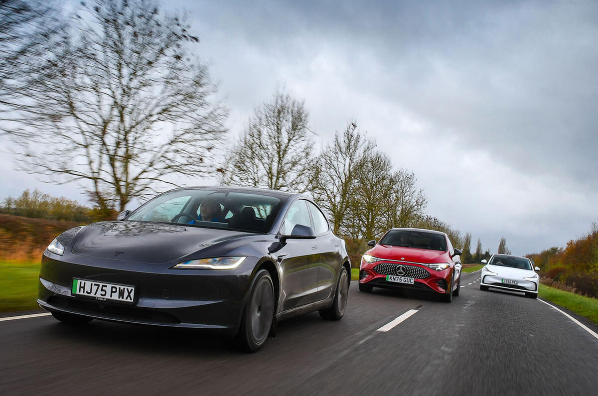 Mercedes CLA vs MG IM5 vs Tesla Model 3 comparison 2025 047