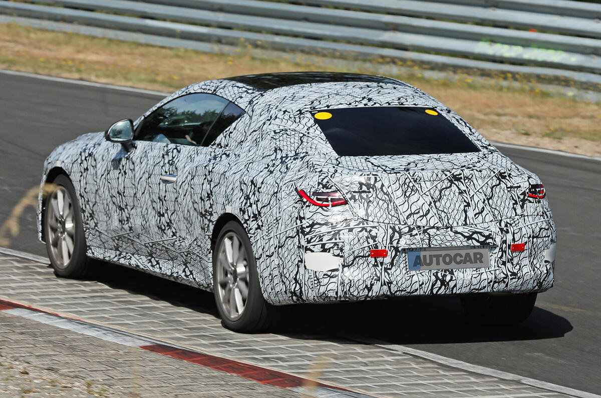Mercedes CLE 2022 rear quarter tracking track Mercedes CLE 2022 rear quarter tracking track