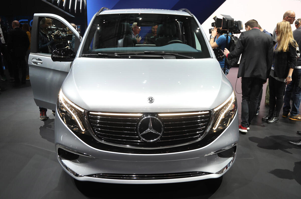 Mercedes Concept EQV Geneva stand - front end
