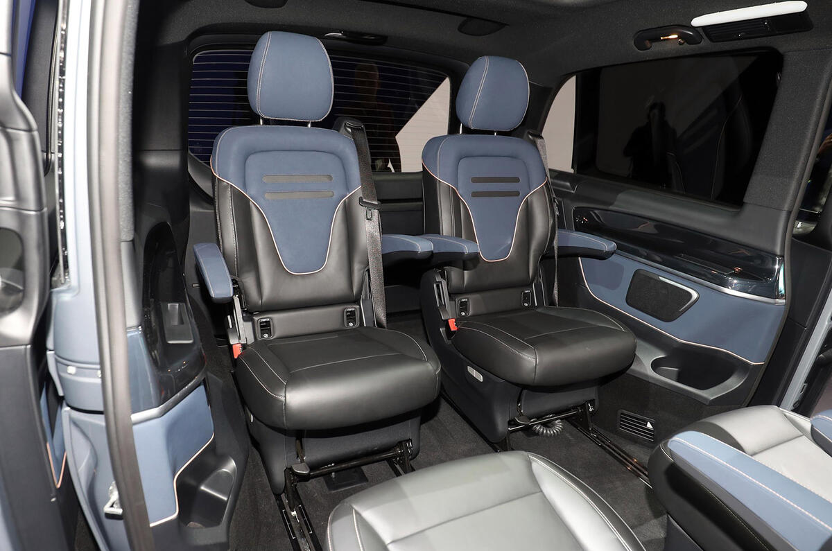 Mercedes Concept EQV Geneva stand - rear seats
