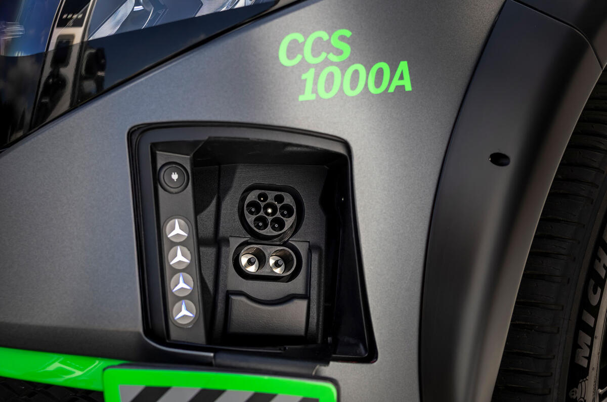 Mercedes ELF front quarter charging port Mercedes ELF front quarter charging port