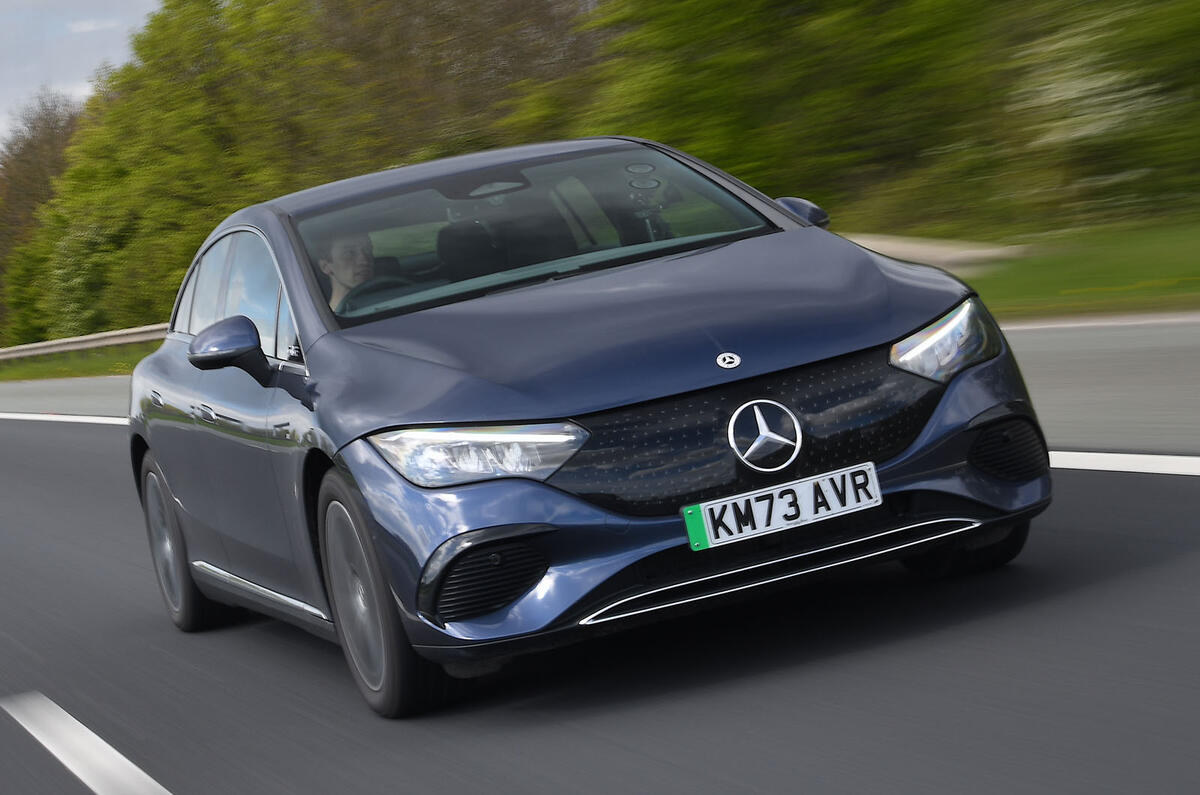 Mercedes EQE front quarter tracking