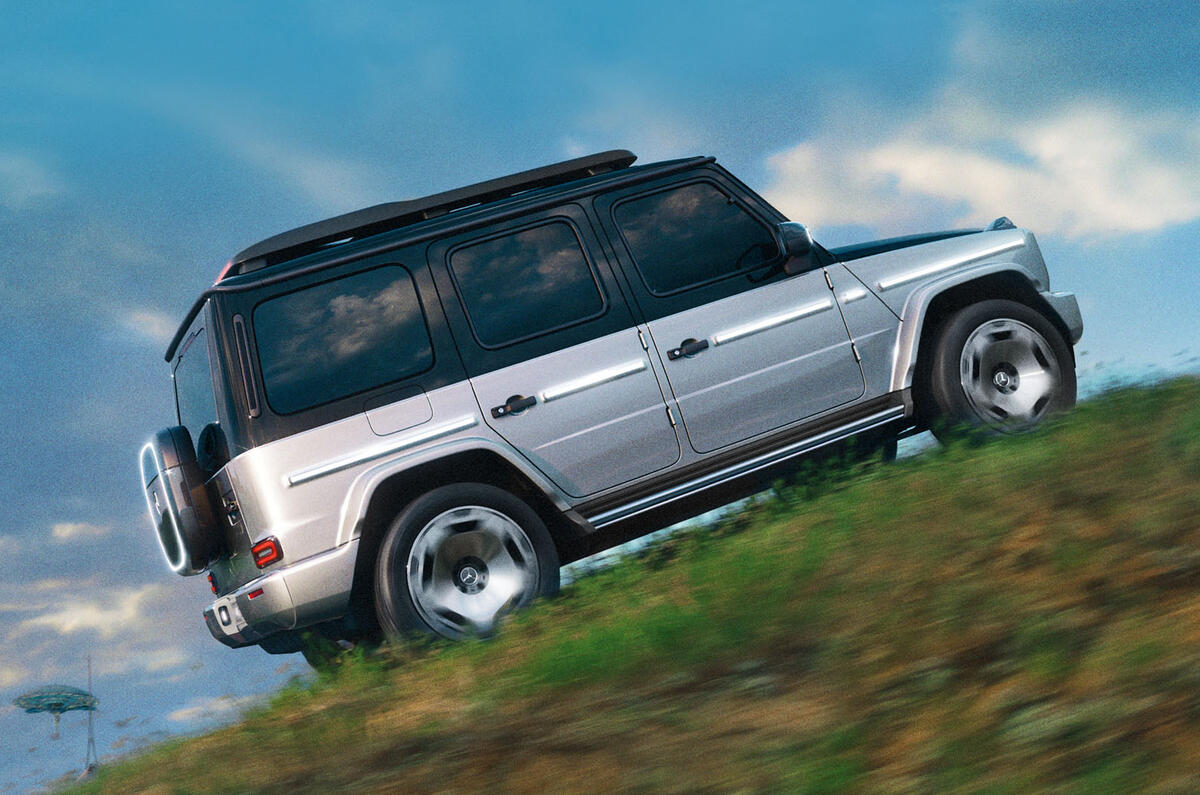 Mercedes EQG 2025 side hillclimb Mercedes EQG 2025 side hillclimb