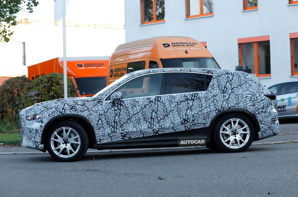 Mercedes GLC EV camo side