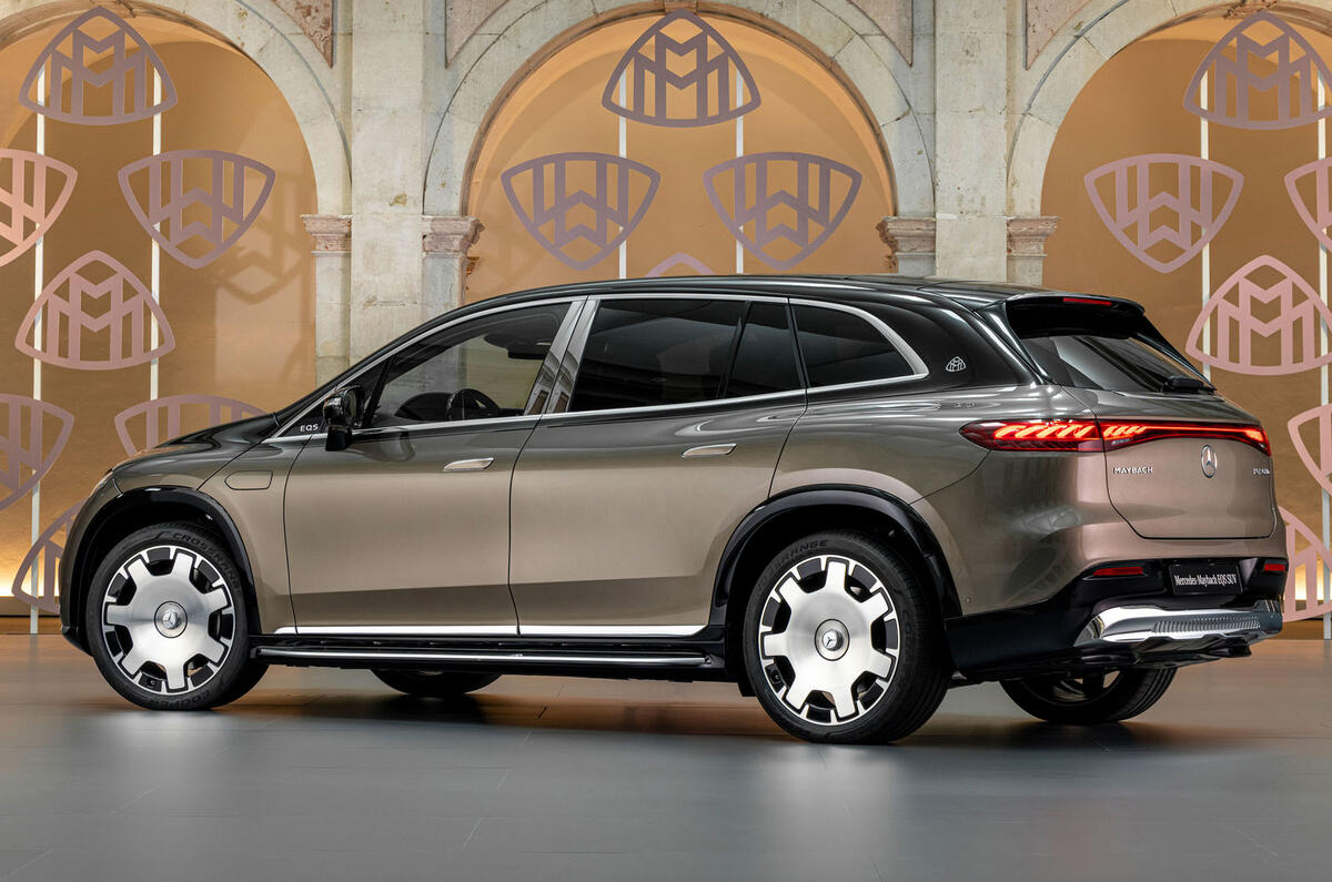 Mercedes Maybach EQS SUV side rear Mercedes Maybach EQS SUV side rear