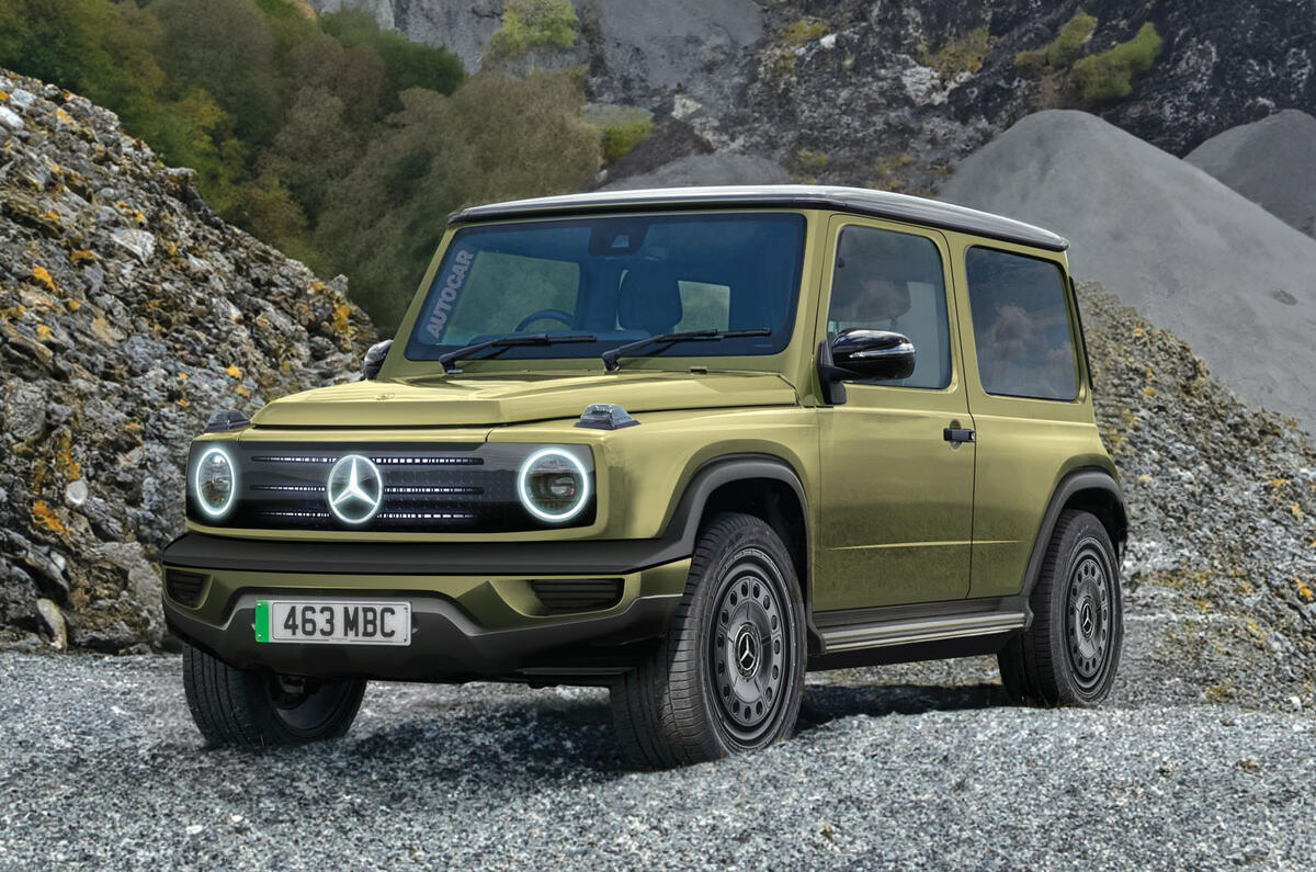Mercedes Mini G Class Autocar render front quarter