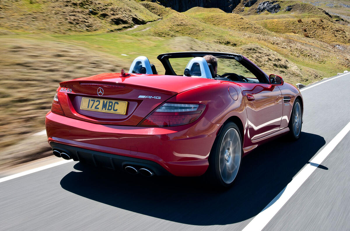 Mercedes SLK55 AMG rear three quarter Mercedes SLK55 AMG rear three quarter