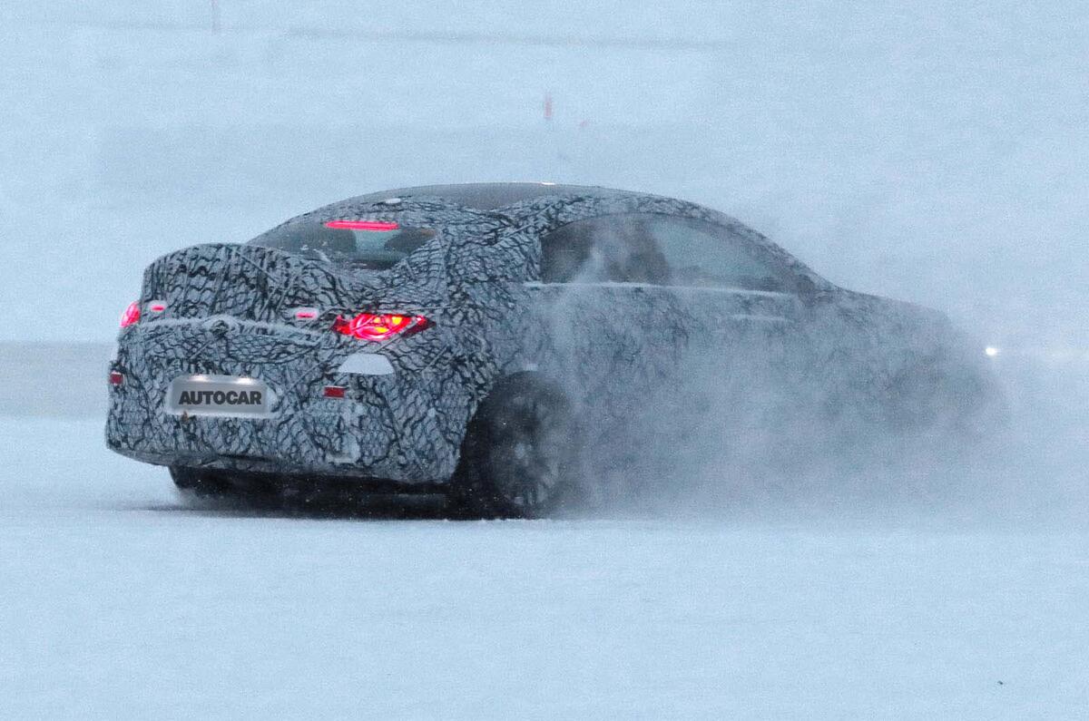 Mercedes AMG CLA rear three quarter right Mercedes AMG CLA rear three quarter right