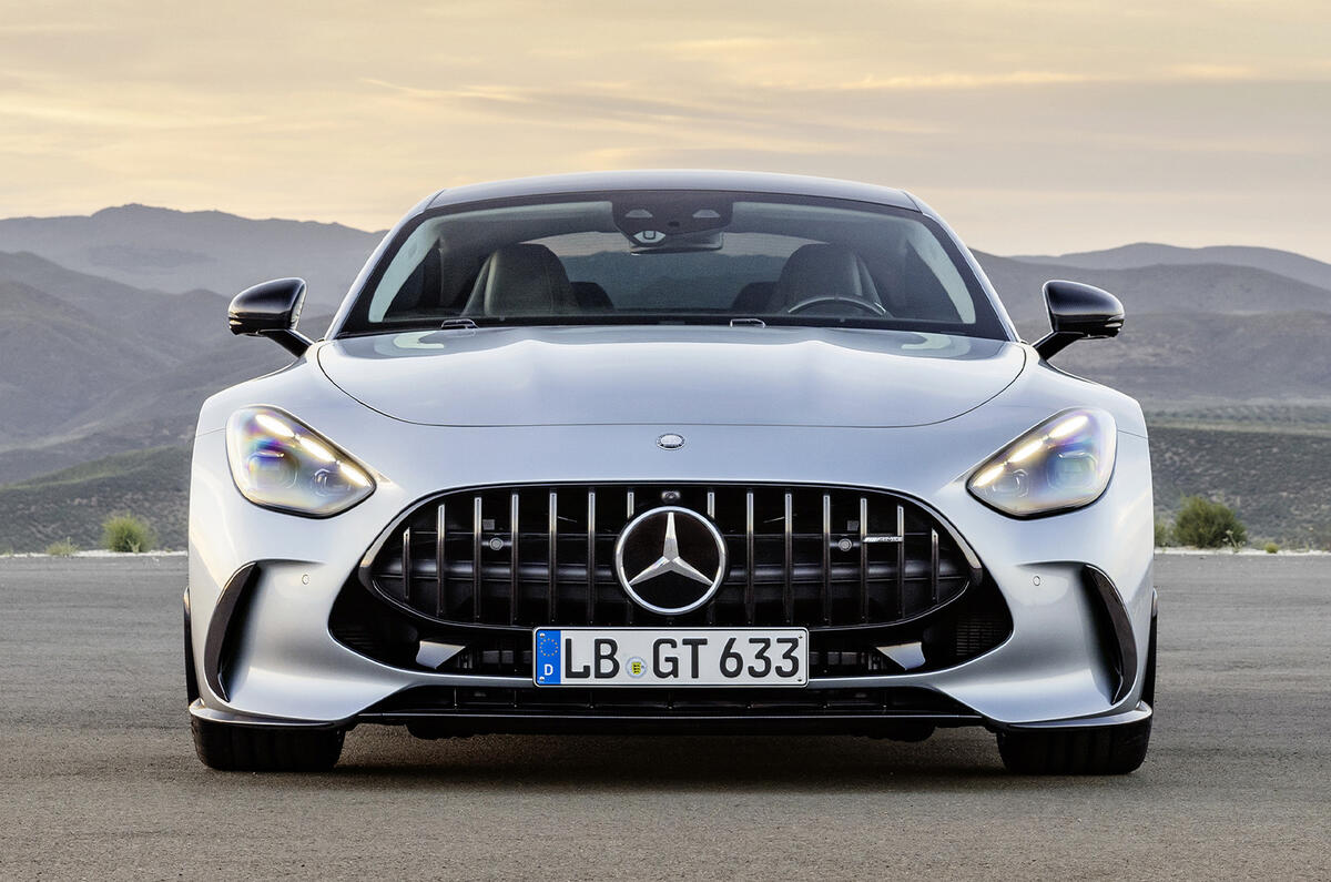 Mercedes AMG GT front head on Mercedes AMG GT front head on