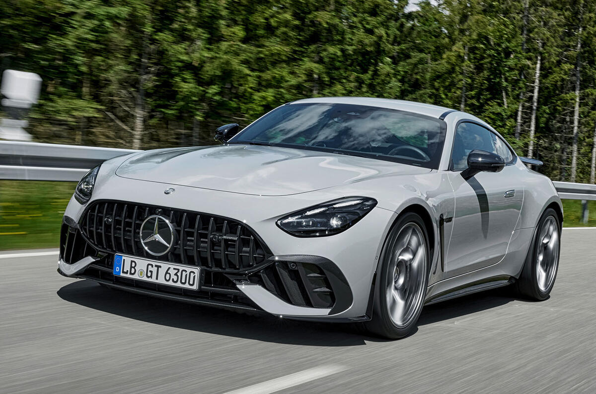 Mercedes AMG GT Pro front three quarter tracking