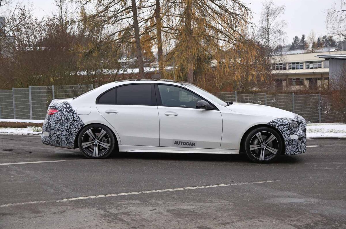 Mercedes C-Class prototype spies side on Mercedes C-Class prototype spies side on