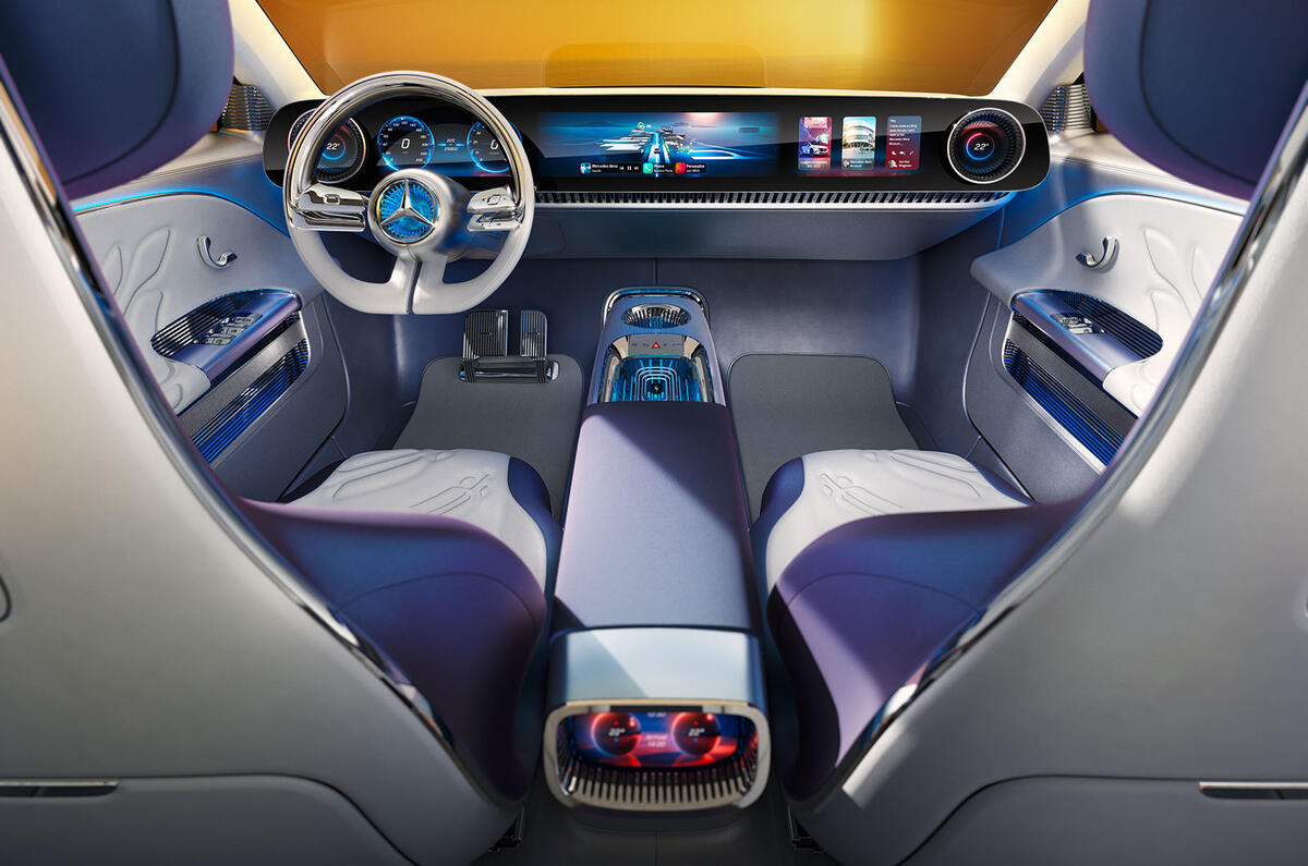 Mercedes CLA concept interior wide Mercedes CLA concept interior wide