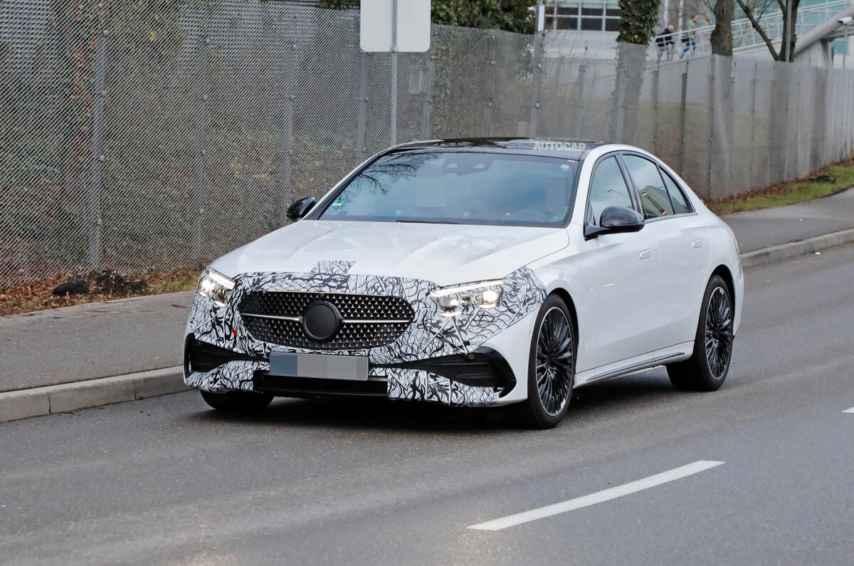 Mercedes E Class spies front angle Mercedes E Class spies front angle
