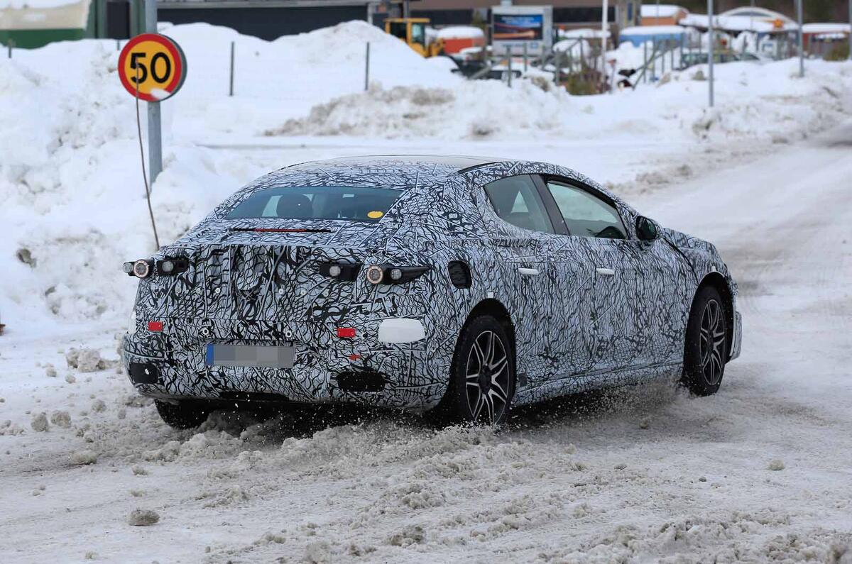 Mercedes EQ E spyshots rear Mercedes EQ E spyshots rear