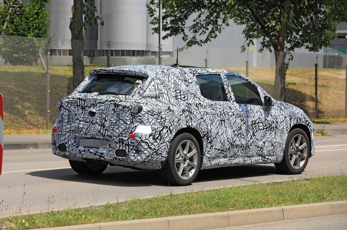 Mercedes EQE spyshot rear side Mercedes EQE spyshot rear side