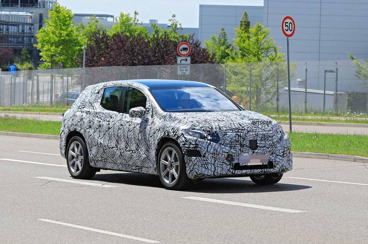 Mercedes EQE spyshot front side Mercedes EQE spyshot front side