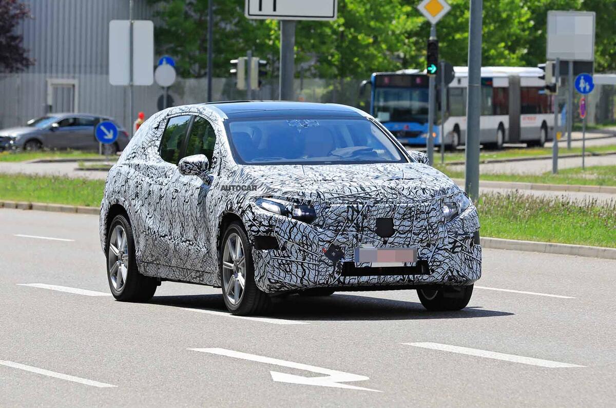 Mercedes EQE spyshot front Mercedes EQE spyshot front