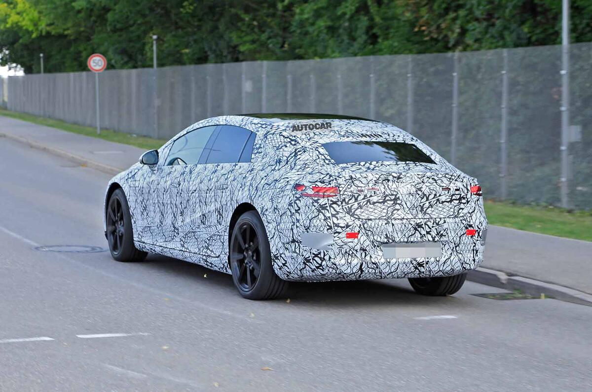 Mercedes EQS spyshots rear side Mercedes EQS spyshots rear side