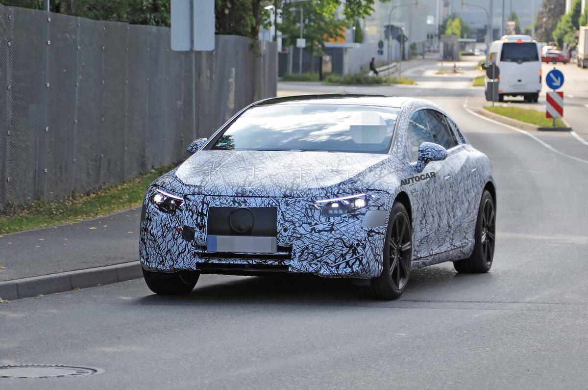 Mercedes EQS spyshots front Mercedes EQS spyshots front