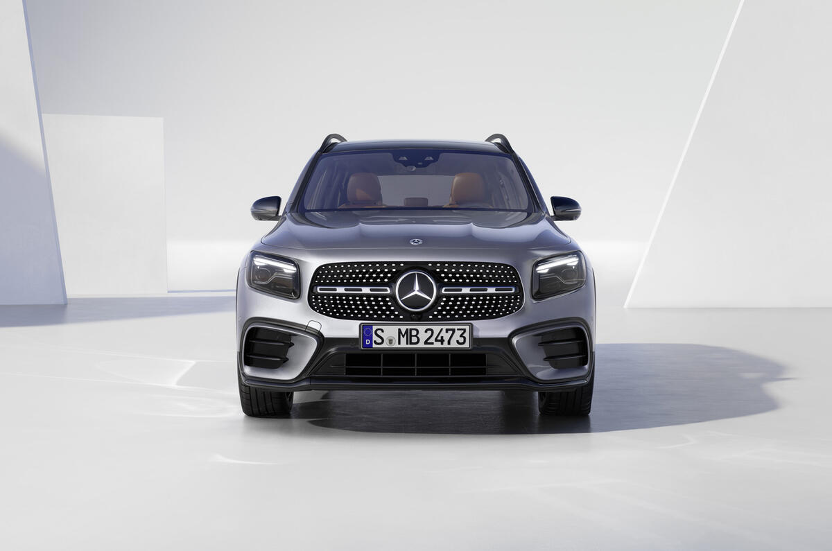 Mercedes GLB front headon Mercedes GLB front headon