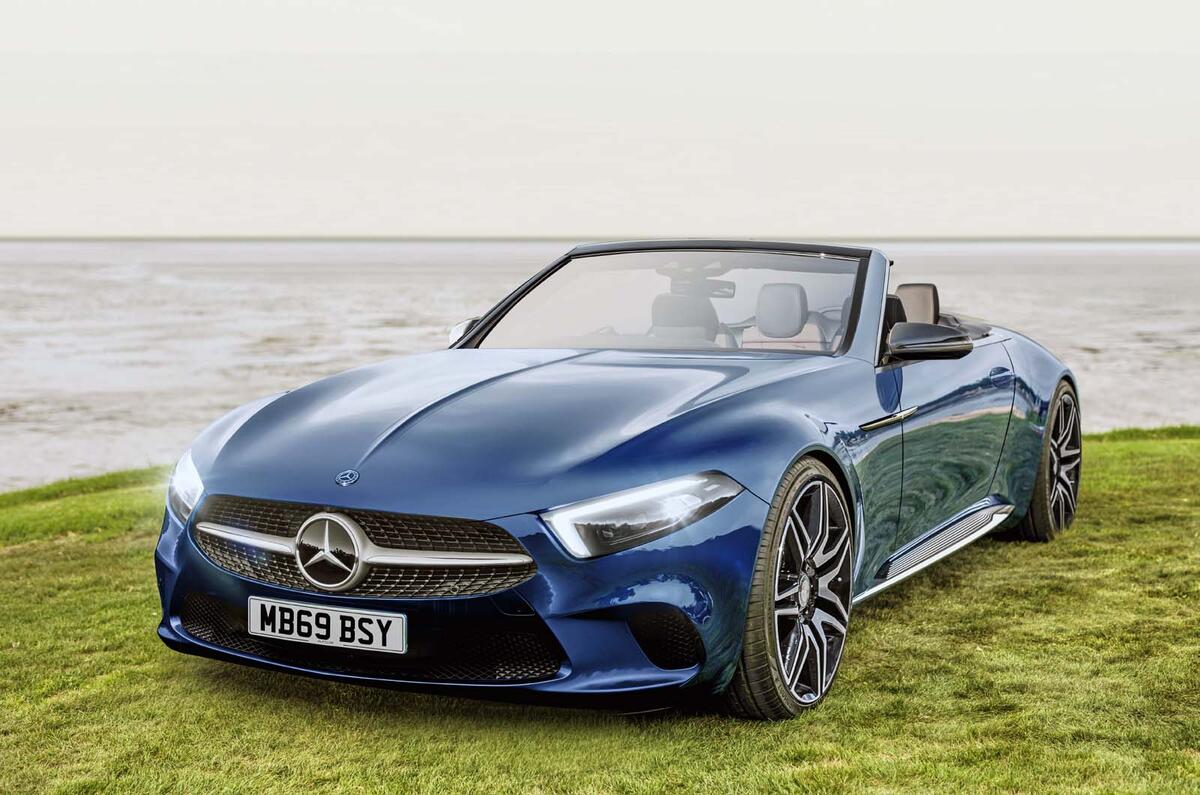 Mercedes SL render by Autocar