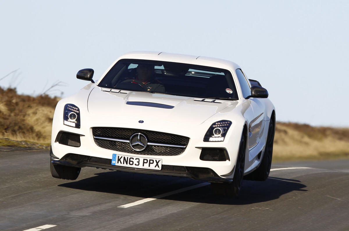 The SLS Black Series has a 622bhp 6.2-litre engine, but an AMG GT Black Series could eclipse it in terms of performance