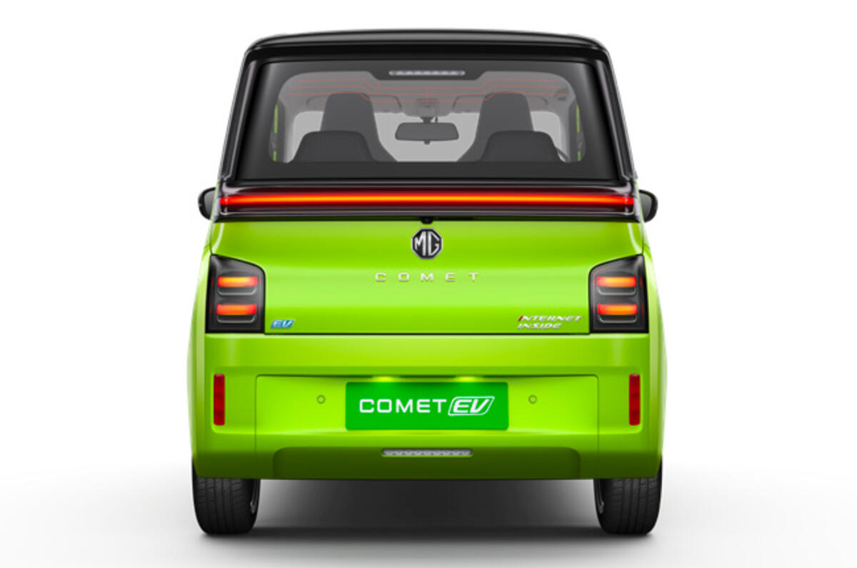 MG Comet EV 2023 rear static MG Comet EV 2023 rear static