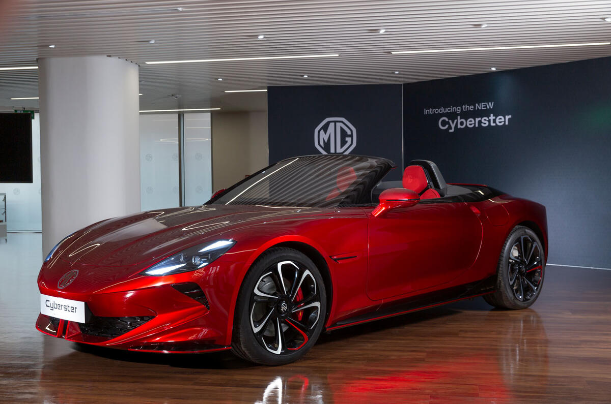 MG Cyberster 2023 front quarter wide MG Cyberster 2023 front quarter wide