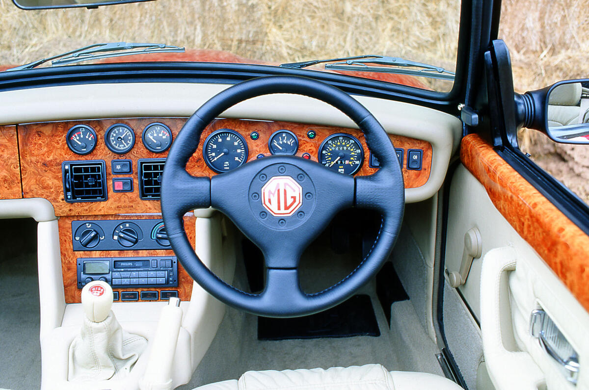 MG RV8 interior