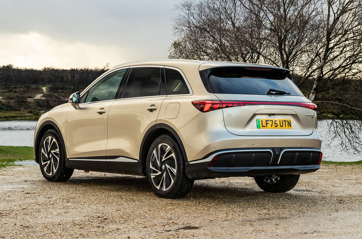 MG S6 EV rear quarter static