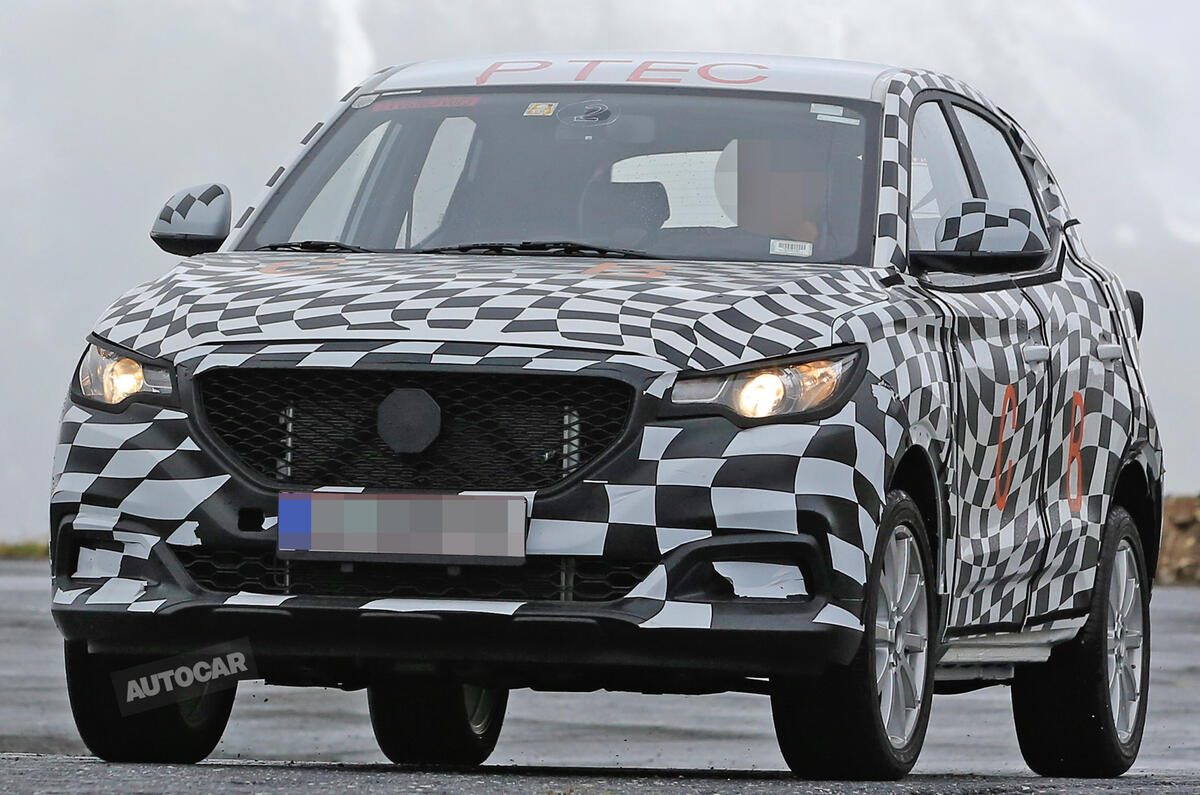MG small SUV spied
