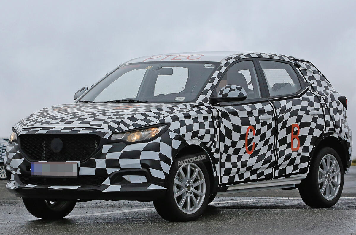 MG small SUV spied