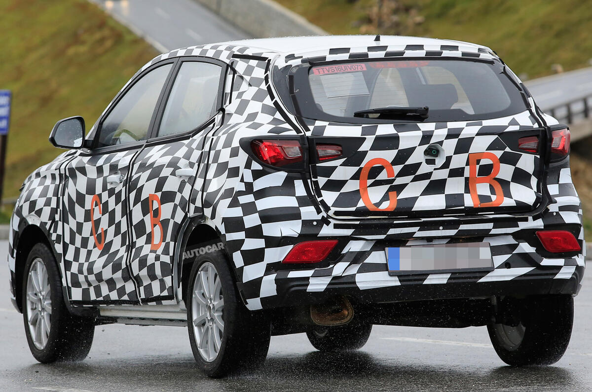 MG small SUV spied