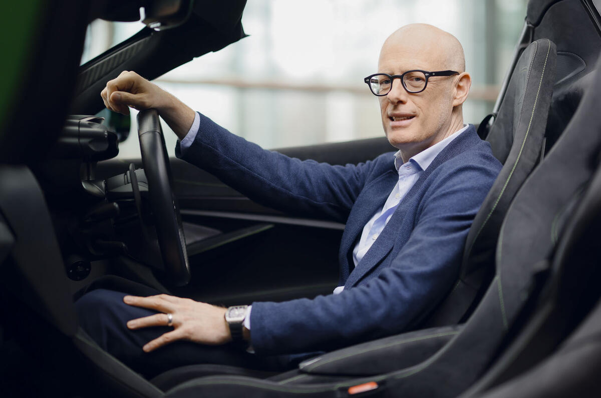 Michael Leiters sitting in a McLaren 750S