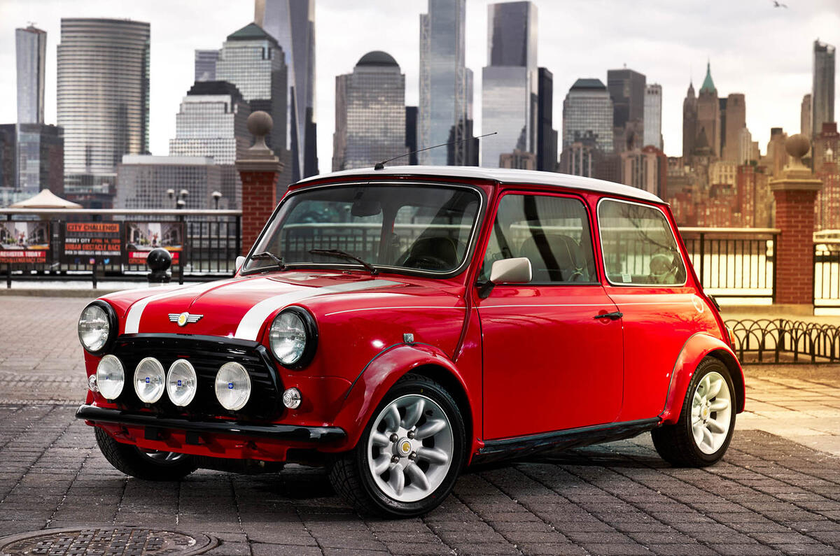 Classic Mini Electric revealed in New York to emphasise brand's EV plans