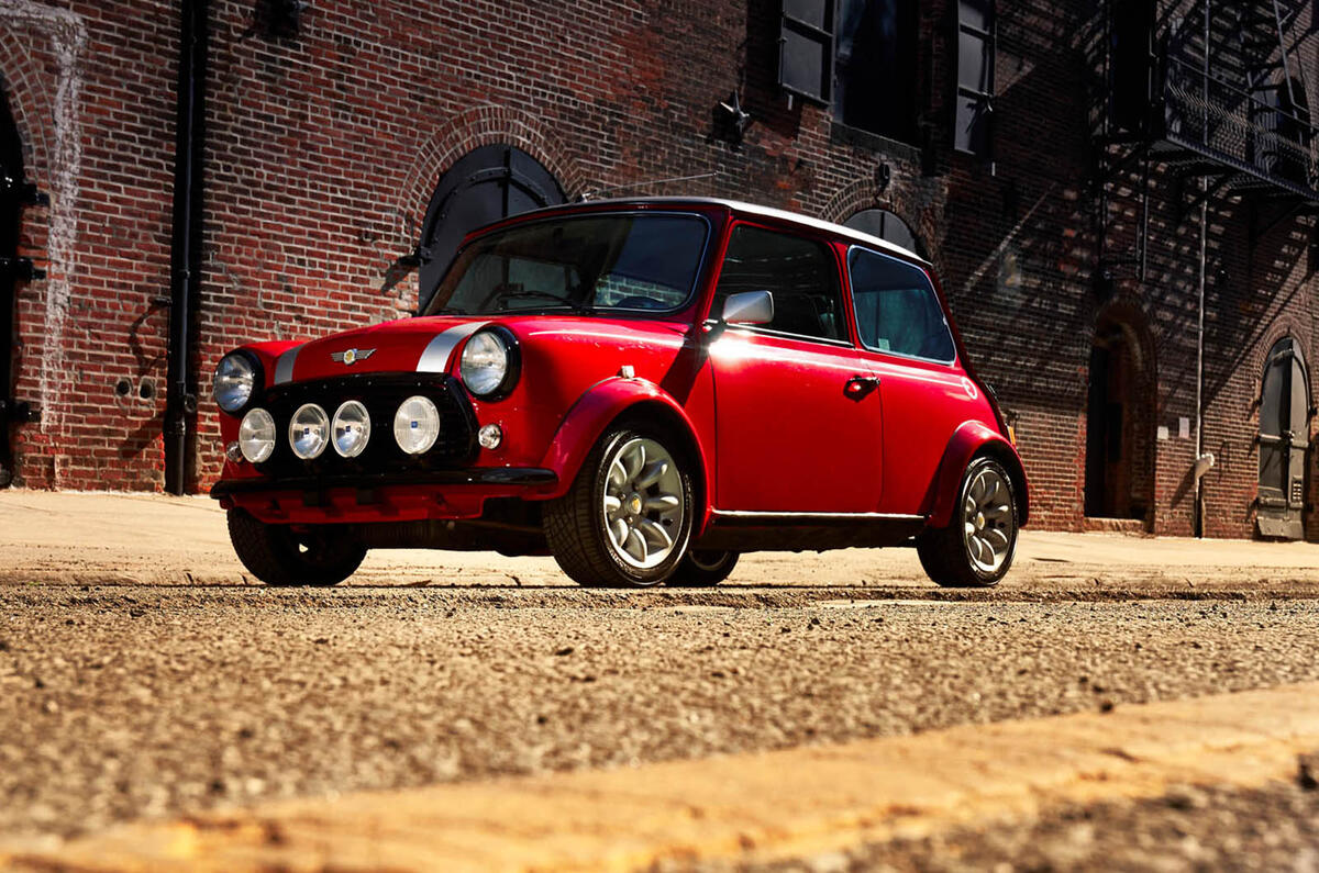 Classic Mini Electric revealed in New York to emphasise brand's EV plans