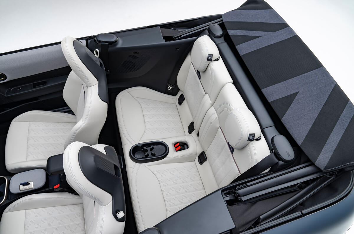 Mini Cooper Convertible rear seat Mini Cooper Convertible rear seat