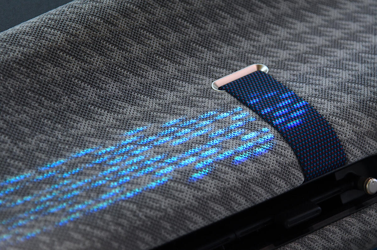 The all-electric MINI Cooper dashboard fabric The all-electric MINI Cooper dashboard fabric