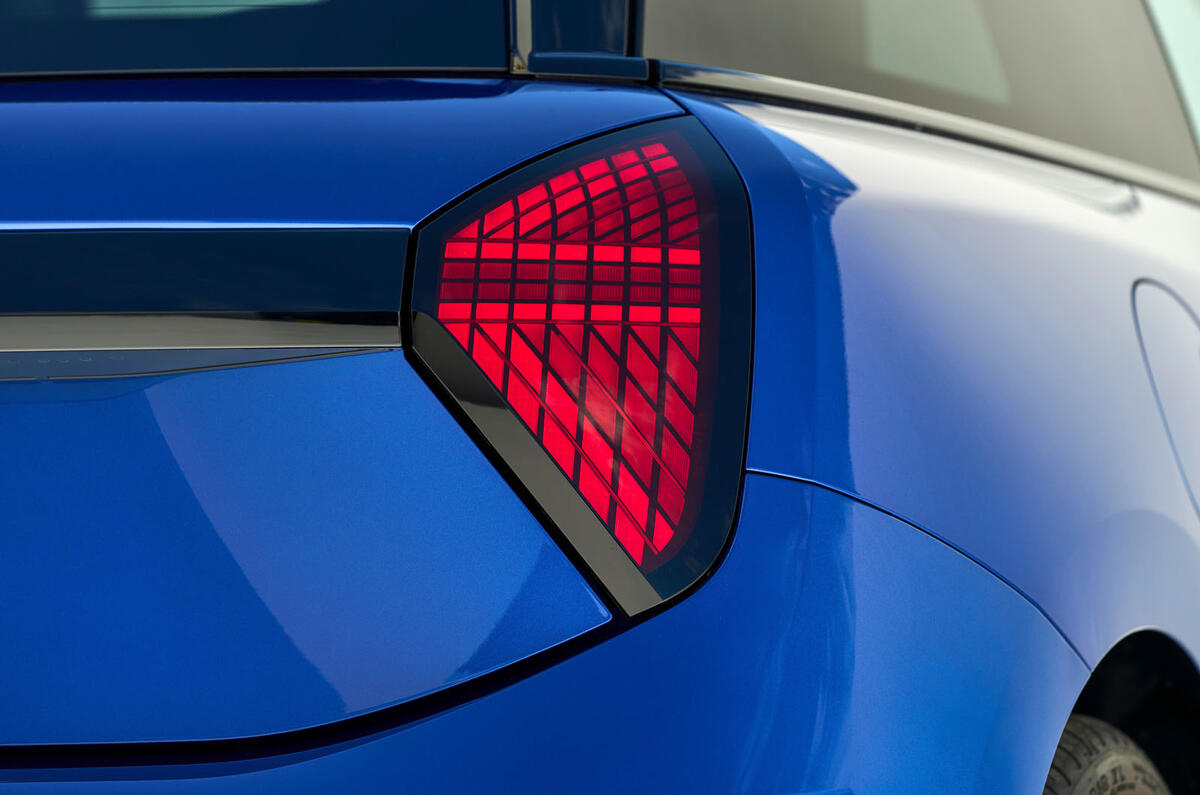 Mini Cooper Electric rear light detail Mini Cooper Electric rear light detail