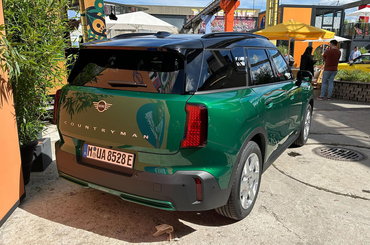 Mini Countryman 2024 green rear quarter Mini Countryman 2024 green rear quarter