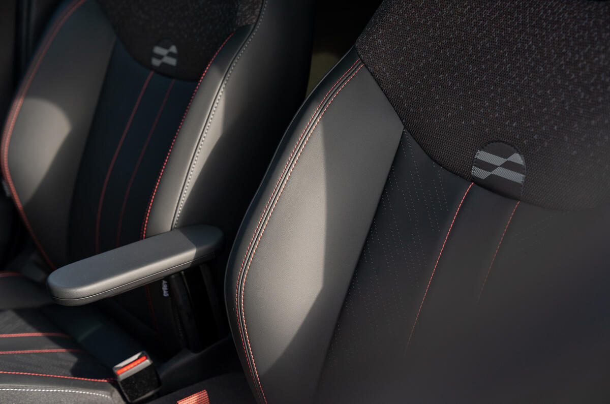 MINI Cooper JCW seat close-up MINI Cooper JCW seat close-up