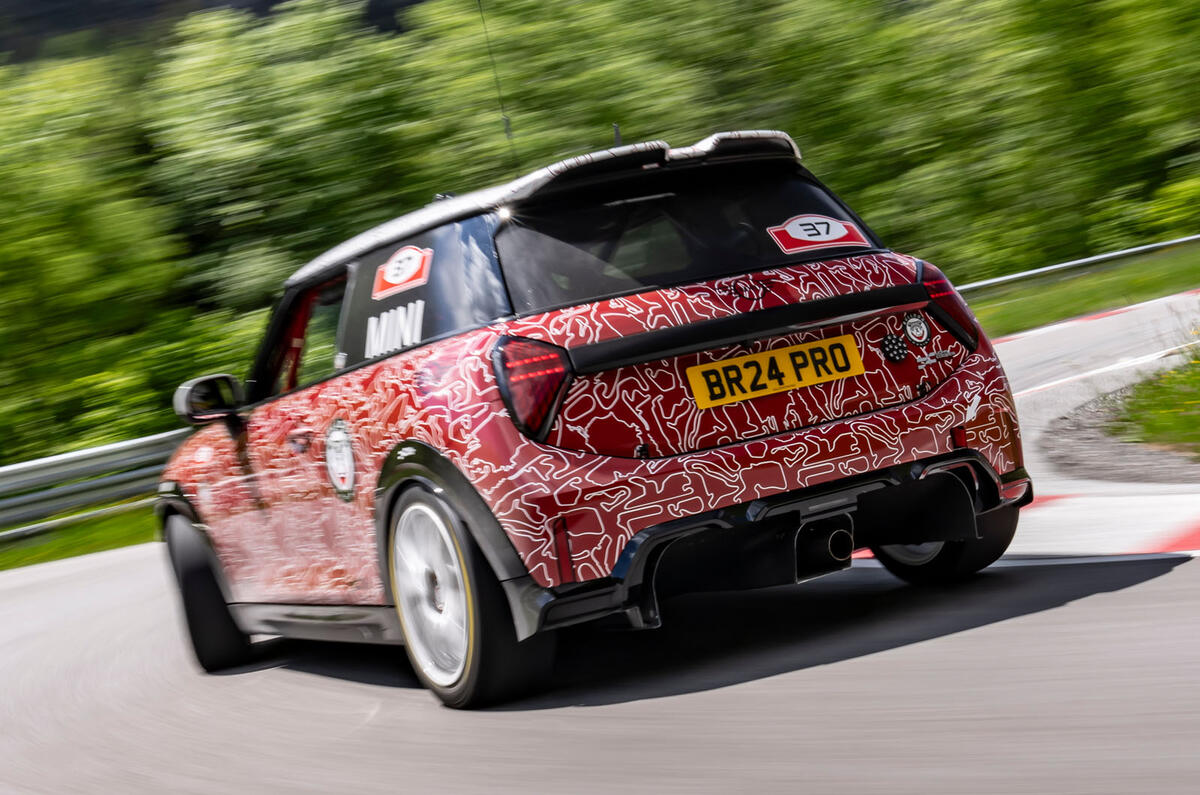 Mini John Cooper Works Bulldog Racing rear quarter cornering Mini John Cooper Works Bulldog Racing rear quarter cornering
